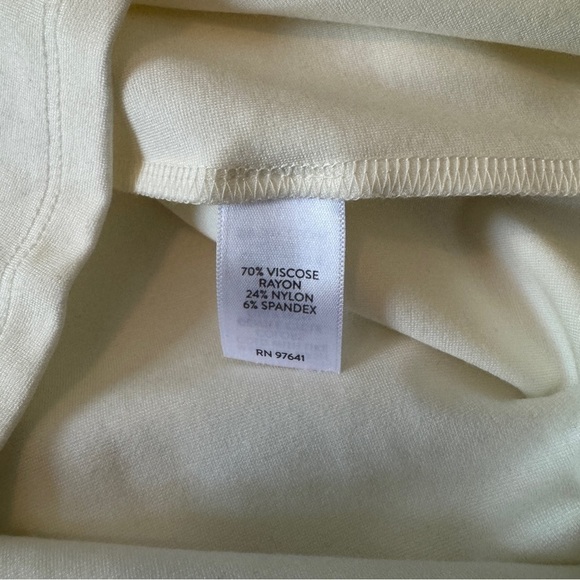 J Jill Ponte Medium Ivory Tunic Top ~ Side Tie Minimalist Classic - Picture 8 of 8